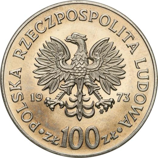 Avers Probe 100 Zlotych 1973 MW SW "Nicolaus Copernicus" Nickel - Münze Wert - Polen, Volksrepublik Polen