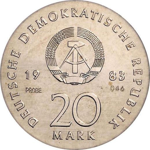 Reverse 20 Mark 1983 "Martin Luther" Nickel silver Pattern -  Coin Value - Germany, GDR