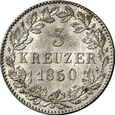 Reverse 3 Kreuzer 1850 - Silver Coin Value - Württemberg, William I
