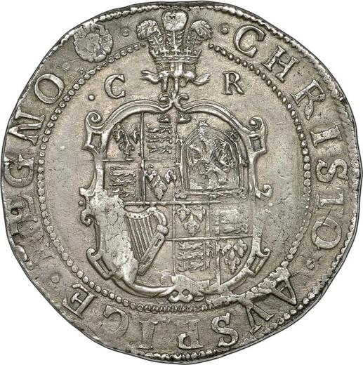 Reverse Halfcrown no date (1625-1642) "Second type of horseman" "CR" above the shield Plume above the shield - Silver Coin Value - United Kingdom, Charles I