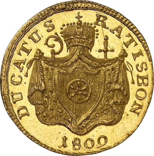 Reverso Ducado 1809 - valor de la moneda de oro - Ratisbona, Karl Theodor von Dalberg