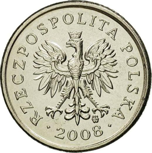 Obverse 10 Groszy 2008 MW -  Coin Value - Poland, III Republic after denomination