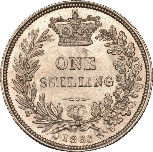 Reverso 1 chelín 1853 - valor de la moneda de plata - Gran Bretaña, Victoria