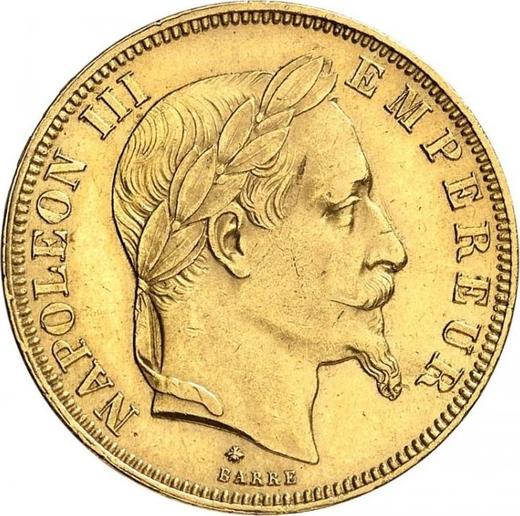 Obverse 50 Francs 1868 A "Type 1862-1868" - Gold Coin Value - France, Napoleon III