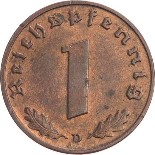 Obverse 1 Reichspfennig 1939 D "Type 1936-1940" -  Coin Value - Germany, Third Reich