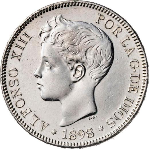 Obverse 5 Pesetas 1898 SGV - Silver Coin Value - Spain, Alfonso XIII