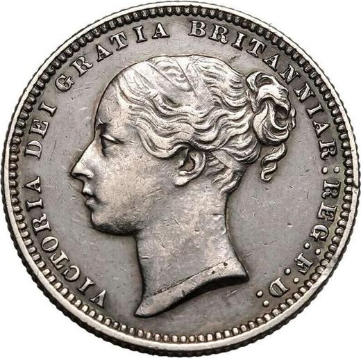Obverse Shilling 1875 - Silver Coin Value - United Kingdom, Victoria