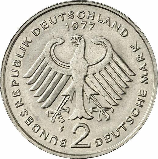 Revers 2 Mark 1977 F "Heuss" - Münze Wert - Deutschland, BRD