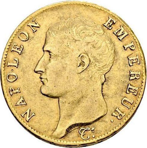 Obverse 40 Francs 1806 W "Type 1806-1807" - Gold Coin Value - France, Napoleon I