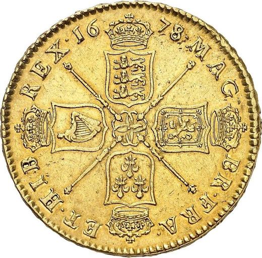 Reverse Five guineas 1678 "First laureated bust" Elephant and castle - Gold Coin Value - United Kingdom, Charles II