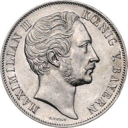 Obverse 2 Gulden 1855 - Silver Coin Value - Bavaria, Maximilian II