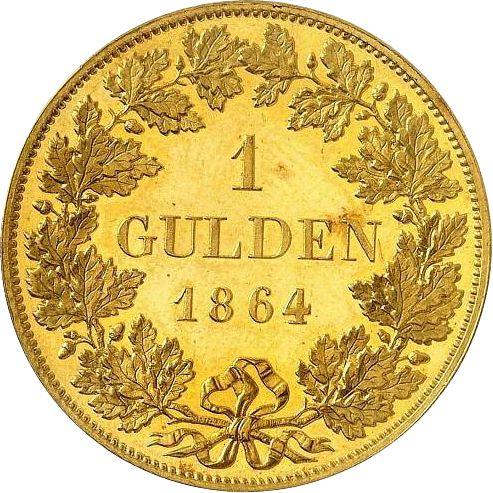 Reverse Gulden 1864 Gold - Gold Coin Value - Bavaria, Ludwig II
