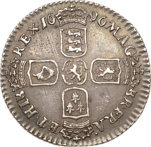 Reverse Sixpence 1696 "First laureated bust" Early harp - Silver Coin Value - United Kingdom, William III