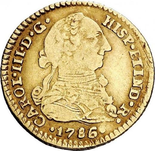 Obverse 1 Escudo 1786 PTS PR - Gold Coin Value - Bolivia, Charles III