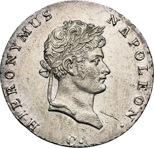 Obverse 2/3 Thaler 1813 C - Silver Coin Value - Westphalia, Jérôme Napoléon