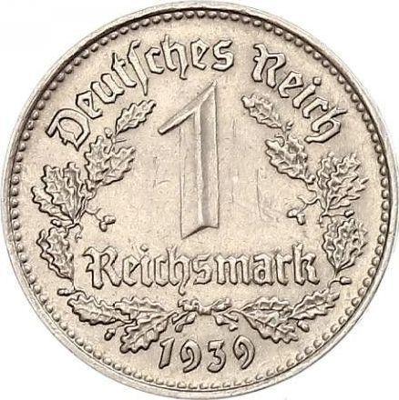 Anverso 1 Reichsmark 1938 J "Tipo 1933-1939" - valor de la moneda  - Alemania, Alemania nazi