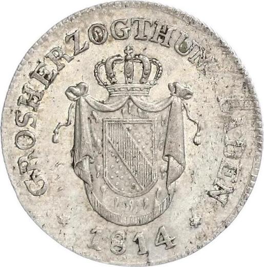 Obverse 6 Kreuzer 1814 - Silver Coin Value - Baden, Charles Louis Frederick