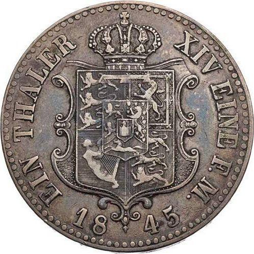 Revers Taler 1845 A - Silbermünze Wert - Hannover, Ernst August I