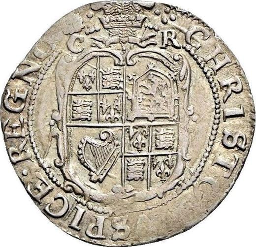 Reverse Sixpence no date (1625-1642) "Third draped bust" Plume above the shield - Silver Coin Value - United Kingdom, Charles I