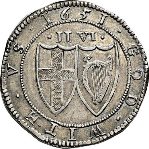 Reverse Halfcrown 1651 - Silver Coin Value - United Kingdom, Commonwealth