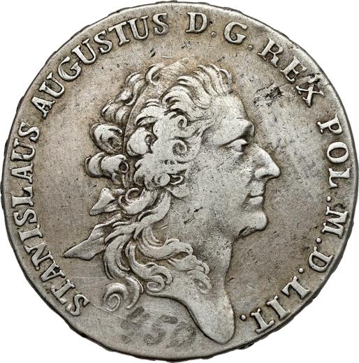 Obverse 1/2 Thaler 1776 EB "Ribbon in hair" - Silver Coin Value - Poland, Stanislaus II Augustus