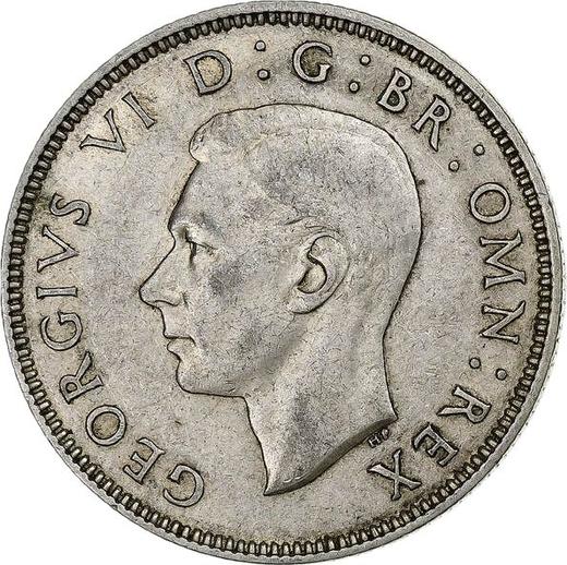 Avers 2 Schilling (Florin) 1938 HP - Silbermünze Wert - Großbritannien, Georg VI