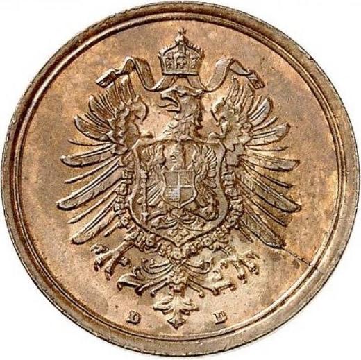 Rewers monety - 1 fenig 1875 D "Typ 1873-1889" - cena monety - Niemcy, Cesarstwo Niemieckie