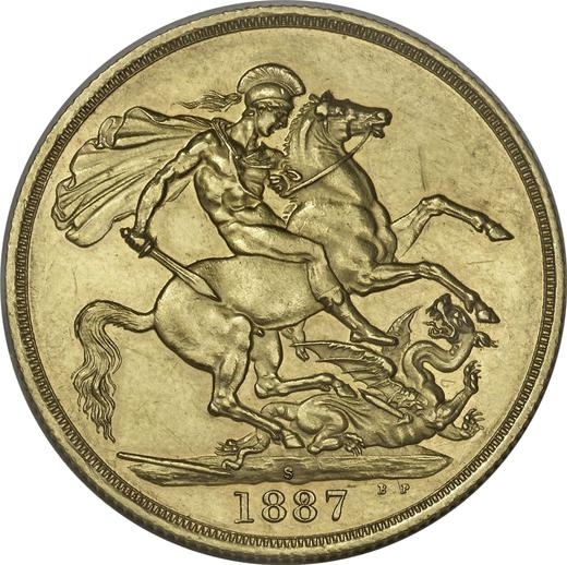 Reverse Two pounds 1887 S JEB - Gold Coin Value - Australia, Victoria