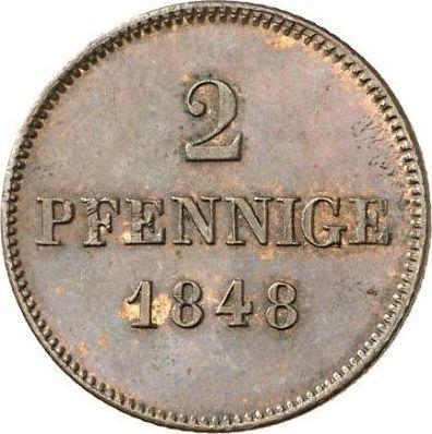 Reverse 2 Pfennig 1848 - Coin Value - Bavaria, Ludwig I