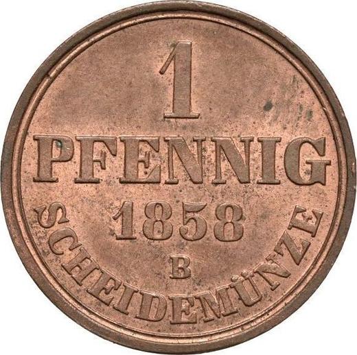 Reverse 1 Pfennig 1858 B -  Coin Value - Hanover, George V