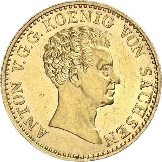 Anverso Ducado 1828 S - valor de la moneda de oro - Sajonia, Antonio