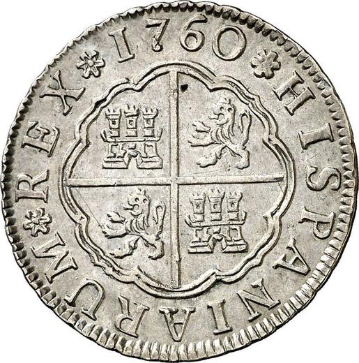 Reverse 2 Reales 1760 S JV - Silver Coin Value - Spain, Charles III