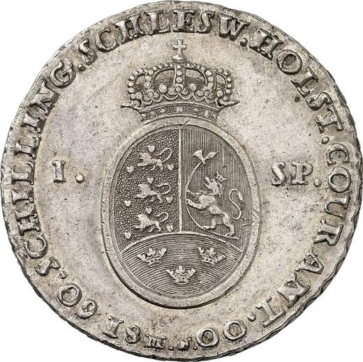 Reverse Thaler 1800 MF - Silver Coin Value - Schleswig-Holstein, Christian VII