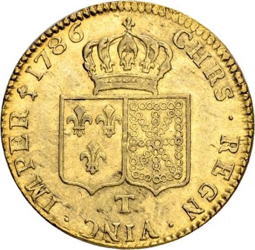 Reverse Double Louis d'Or 1786 T - Gold Coin Value - France, Louis XVI