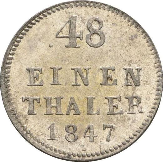 Reverse 1/48 Thaler 1847 - Silver Coin Value - Mecklenburg-Strelitz, George