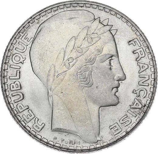 Аверс монеты - 10 франков 1930 года "Тип 1929-1939" - цена серебряной монеты - Франция, Третья республика