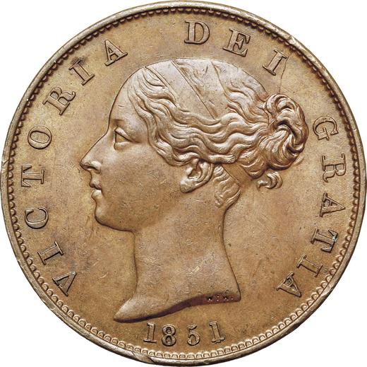 Avers 1/2 Penny 1851 WW - Münze Wert - Großbritannien, Victoria