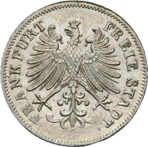 Avers 6 Kreuzer 1856 "Typ 1846-1856" - Silbermünze Wert - Frankfurt am Main, Freie Stadt