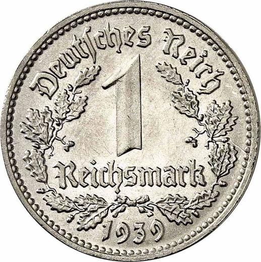 Anverso 1 Reichsmark 1939 D "Tipo 1933-1939" - valor de la moneda  - Alemania, Alemania nazi