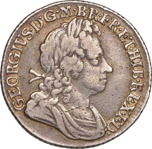 Obverse Shilling 1722 "First draped bust" - Silver Coin Value - United Kingdom, George I