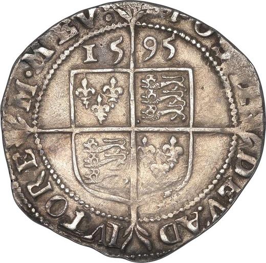 Reverse Sixpence 1595 "Sixth issue" - Silver Coin Value - United Kingdom, Elizabeth I