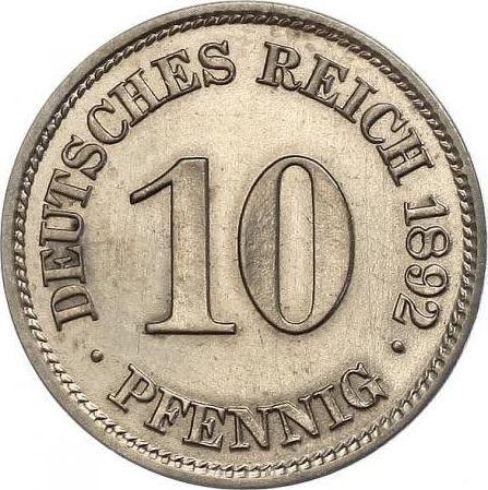 Avers 10 Pfennig 1892 E "Typ 1890-1916" - Münze Wert - Deutschland, Deutsches Kaiserreich