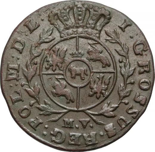 Reverse 1 Grosz 1793 MV -  Coin Value - Poland, Stanislaus II Augustus