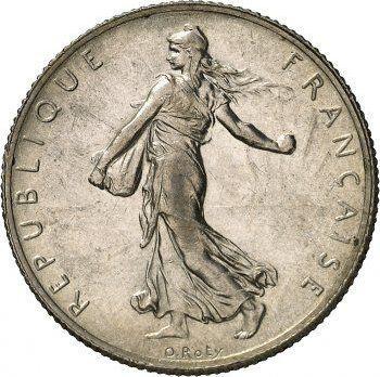 Obverse 2 Francs 1909 "Sower" - Silver Coin Value - France, Third Republic