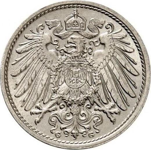 Reverso 10 Pfennige 1910 G "Tipo 1890-1916" - valor de la moneda - Alemania, Imperio alemán