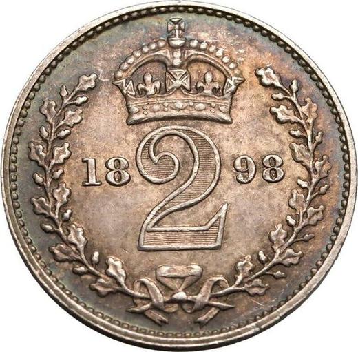 Reverse Twopence 1898 TB - Silver Coin Value - United Kingdom, Victoria