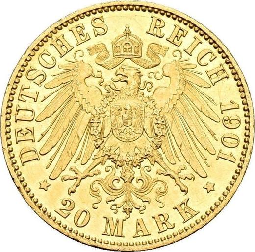 Reverse 20 Mark 1901 A "Prussia" - Gold Coin Value - Germany, German Empire