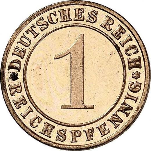 Obverse 1 Reichspfennig 1927 D -  Coin Value - Germany, Weimar Republic