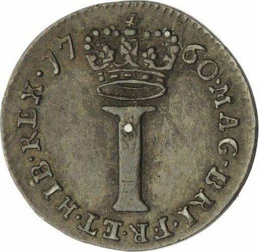 Reverso Penique 1760 - valor de la moneda de plata - Gran Bretaña, Jorge II