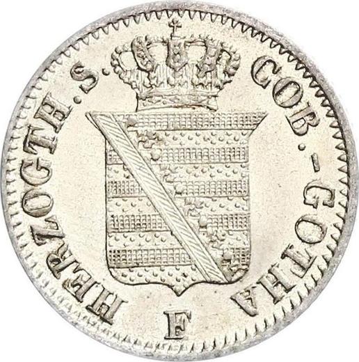 Obverse 1 Groschen 1858 F - Silver Coin Value - Saxe-Coburg and Gotha, Ernest II